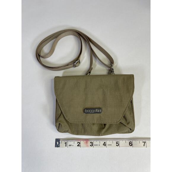 Baggallini Mini Belt / Crossbody Wallet Brown Beige - Picture 2 of 9